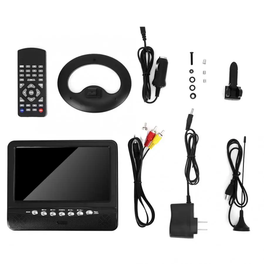 7 5 дюймовый широкоугольный портативный ТВ аналоговый мобильный DVD плеер US 100-240V |