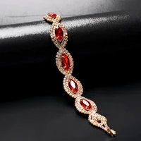 diwenfu 14k rose gold color amethyst bracelets women pulseira feminina silver 925 chain link bracelets party bracelet jewelry