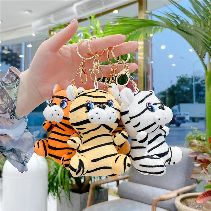 

Cartoon Key Chain PVC Chinese Year Of The Tiger Keychain Car Key Ring Gifts Cute Little Tiger Pendant Keychain Doll