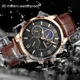 2021 LIGE New Fashion Mens Watches Top Brand Luxury Military Quartz Watch Premium Leather Waterproof Sport Chronograph Watch Men Other Image