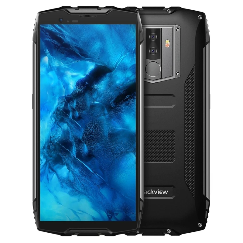 Черный Blackview BV6800 Pro Прочный смартфон 6580 мАч 4 Гб+ 64 Гб 5,7 ''MTK6750T Восьмиядерный 4G мобильный телефон отпечаток пальца NFC Беспроводной - Цвет: Черный