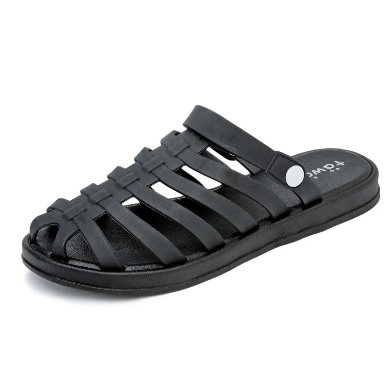 Jelly Baotou Summer Rome Women Slippers Female Soft Bottom Anti-skid Outside Beach Hole Shoes Woman Lazy | Обувь