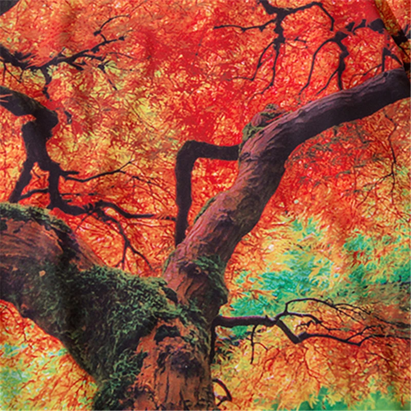 

Fashion Japanese Red Leaves Kimono Cardigan Cosplay Shirt 2021 Blouse for Women Japan Yukata Female Summer Men Beach Kimono