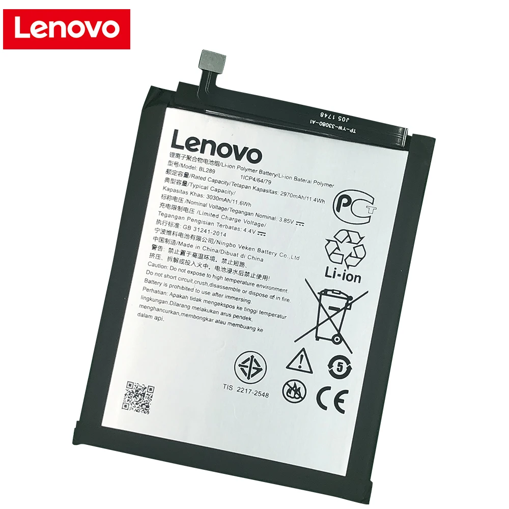 Оригинальный аккумулятор Lenovo BL289 3030 мАч для K5 Play L38011 аккумуляторы сотовых