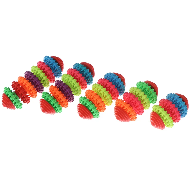 1 x красочная резиновая Собака Щенок жевательная игрушка для зубов прорезывание