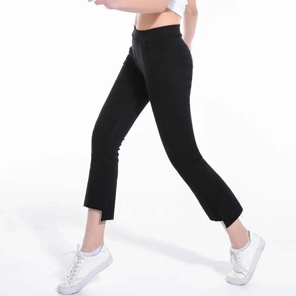 2019 осенние модные женские ботинки размера плюс pantalones mujer однотонные с карманами