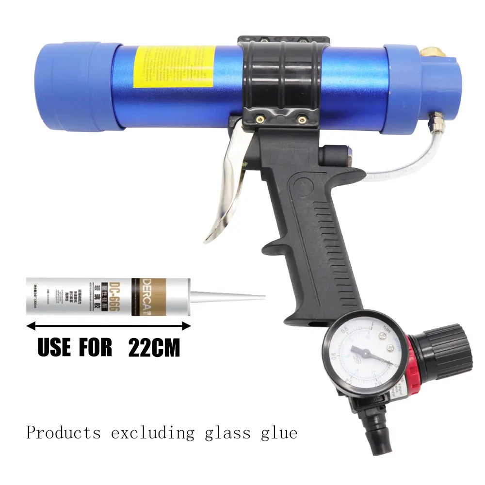 310ml Pneumatic Air Sealant Cartridge Gun Silicone Caulking Tool Caulk Nozzle Glass Rubber Grout Construction Tools images - 6