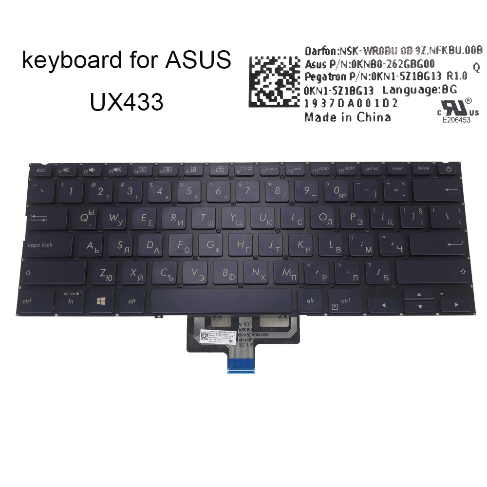 

UX433 Bulgarian Belgium Backlit keyboard for Asus zenbook 14 UX433FL FA UX433FN BE BG computers keyboards 0KN1 5Z1BE13 5Z2BG13