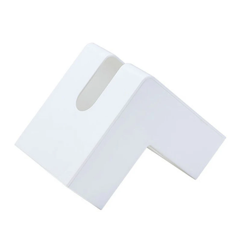 

Napkin-case double-side paper plastic paper box napkin holder L shape Save Space Desktop Storage Corner Tissue Box Home Decor