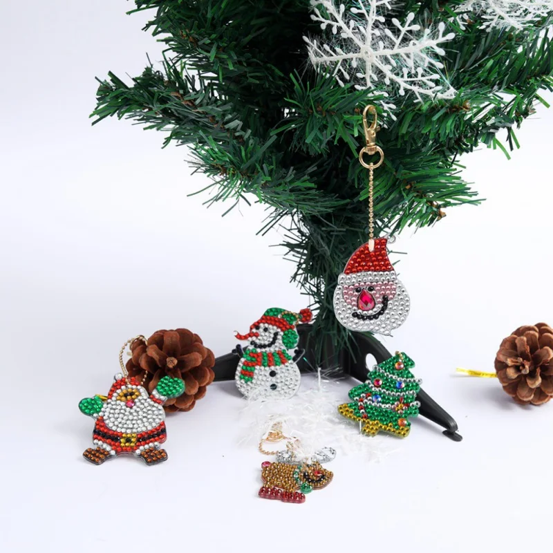 Рождественский тематический DIY Алмазная картина брелок ручной работы телефон