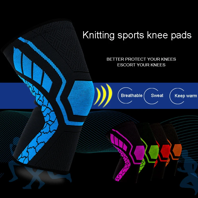 Эластичные Наколенники нейлоновые спортивные наколенники для фитнеса поддержка