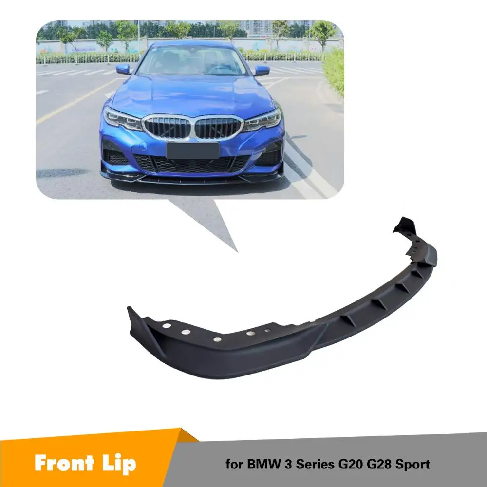 

Car Front Bumper Splitter Lip Spoiler Cover Diffuser Body Kit For BMW 3 Series G20 G28 Sport 2019 2020 carbon look/glossy black