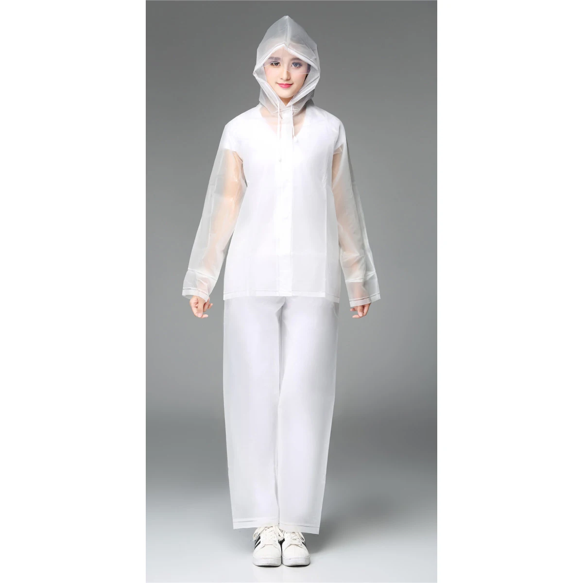 Модный дождевик из ЭВА для взрослых мужчин и женщин пар брюки с разрезом уличные