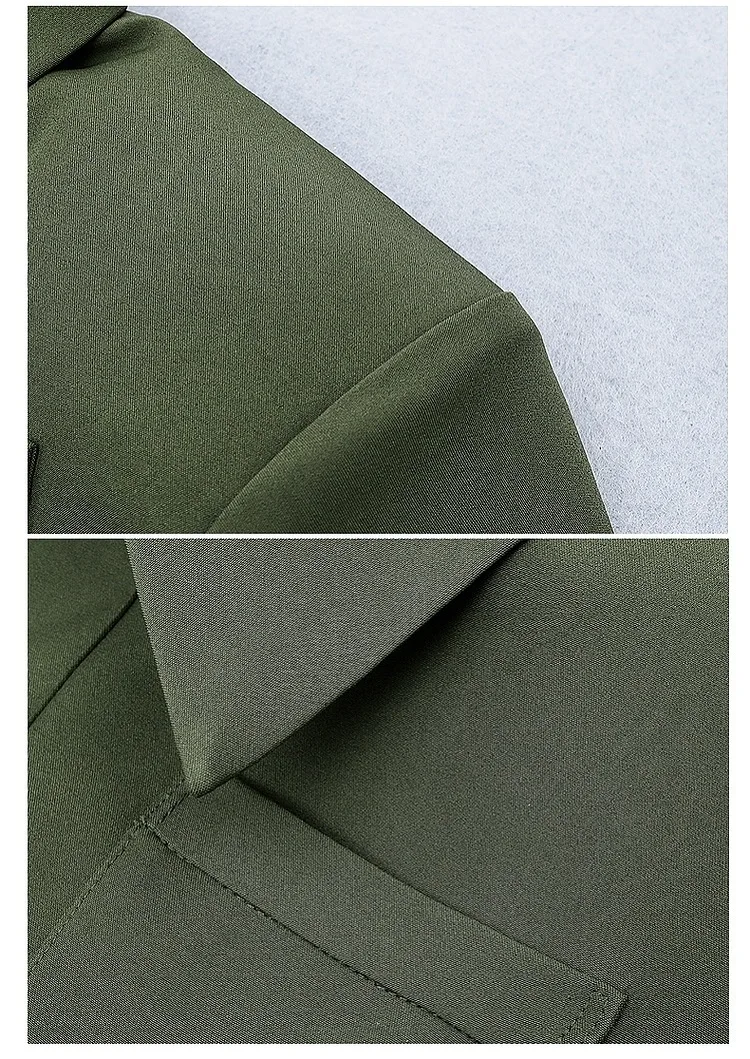 

PYJTRL New Turn-down Collar Full Sleeves High Waist Slim Covered Hips Green Mini Dress Female Vestido WK35306M