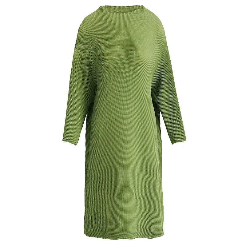 

High End Pleated Elastic Pleated Large Size Dress Spring 2021 New Women's Loose Large Size Mom Red Dress