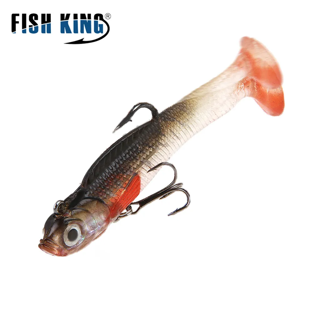 FISH KING 1 шт. 8/10 см 9 г/21 5 г Мягкая джиг приманка для балки со свинцовой головкой