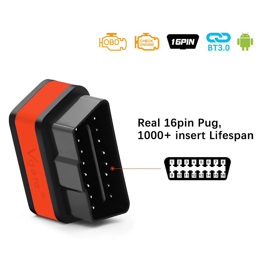 Диагностический сканер Vgate icar2 ELM327 V2.1 беспроводной Wi Fi инструмент для диагностики