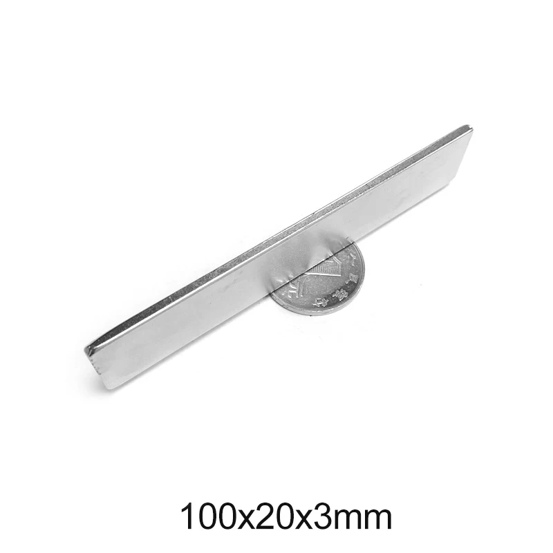

Магнит Неодимовый 100, постоянный магнитный блок x 20x3, 100x20x3 мм, 1-10 шт.