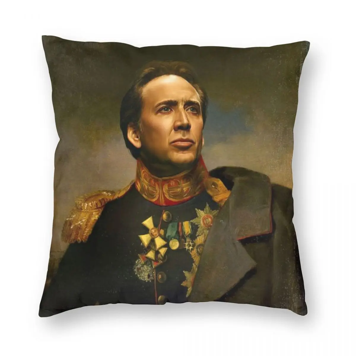 

Nicolas Cage Replaceface Square Pillowcase Polyester Linen Velvet Printed Zip Decor Car Cushion Cover
