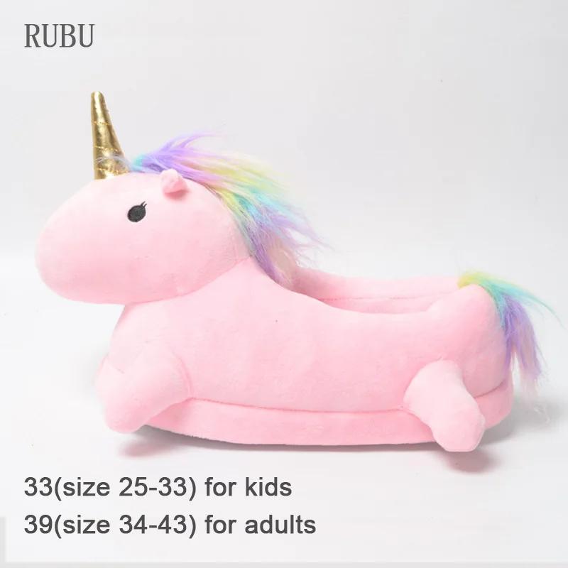 Тапочки в виде единорога; домашние тапочки Кигуруми для детей; пижамы для мальчиков и девочек; пижамы для детей и взрослых с рисунками животных; вечерние тапочки для костюмированной вечеринки