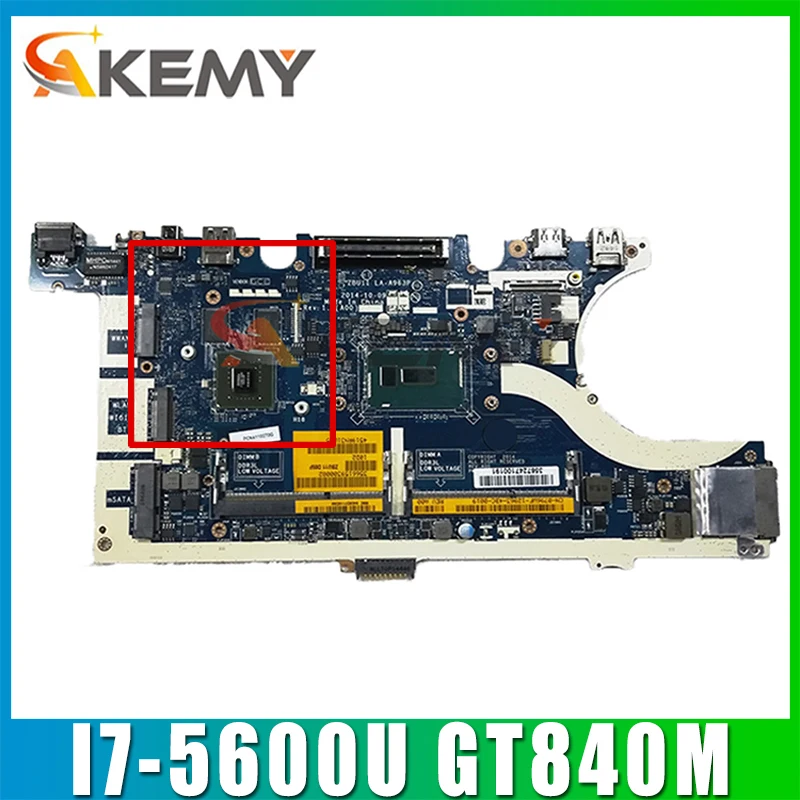 

Akemy E7450 Mainboard For DELL Latitude 7450 E7450 Laptop Motherboard ZBU11 LA-A963P With I7-5600U GT840M