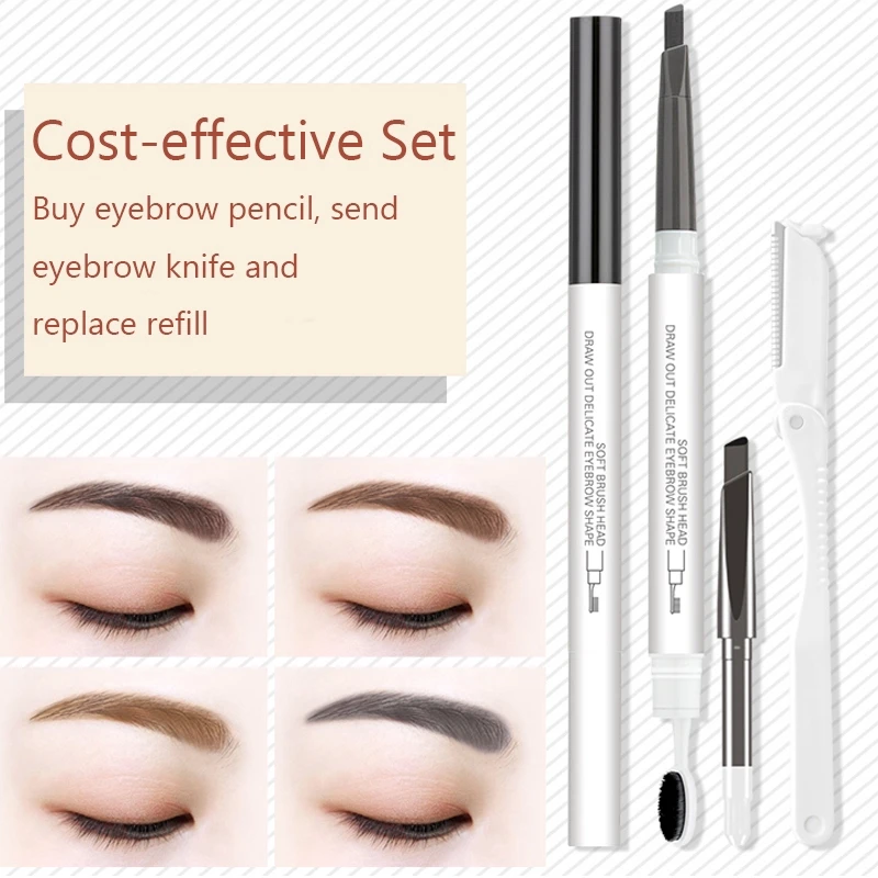 3 шт./лот новый карандаш для бровей NOVO водостойкий стойкий тинт натуральный набор