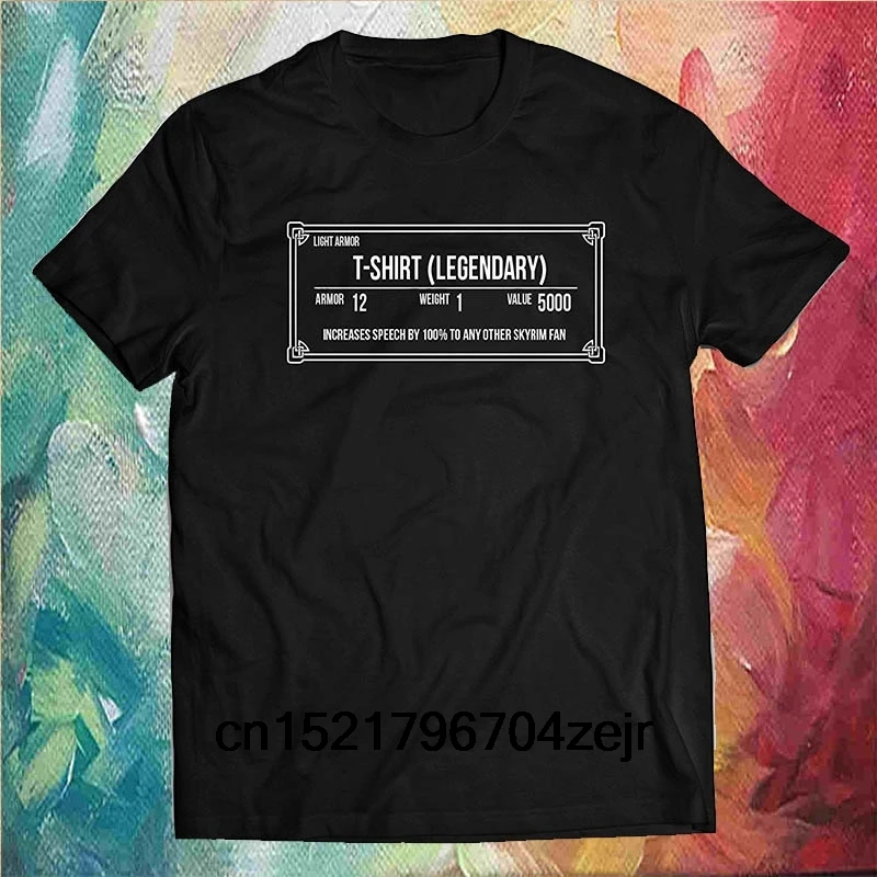 Мужская футболка высокого качества Skyrim вдохновленная легендарная забавная