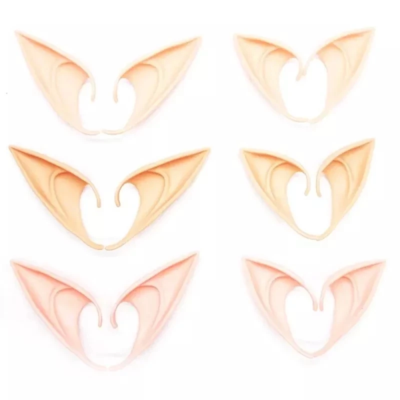 1 пара Хэллоуин Латекс Elf Ears High симулятор мягкая безвредные накладные ушки