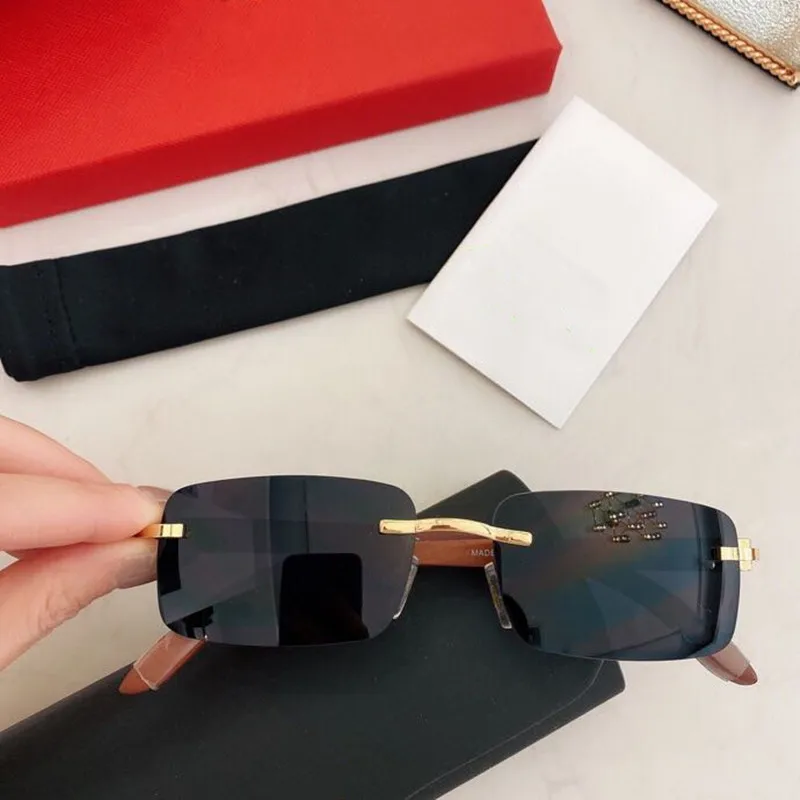 

2021 Women Men Big Face Fashion Lenses Sunglasses Brand Design Eyeglasses Rimless Frame Gradient Sunglass Eyewear