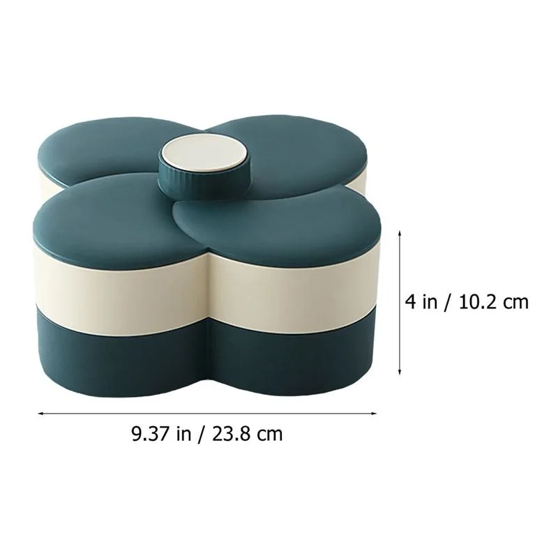 

1Pc Living Room Storage Tray Shop Classified Tray Snack Tray With A Lid Storage Compartment Double-Layer Rotating Candy Box