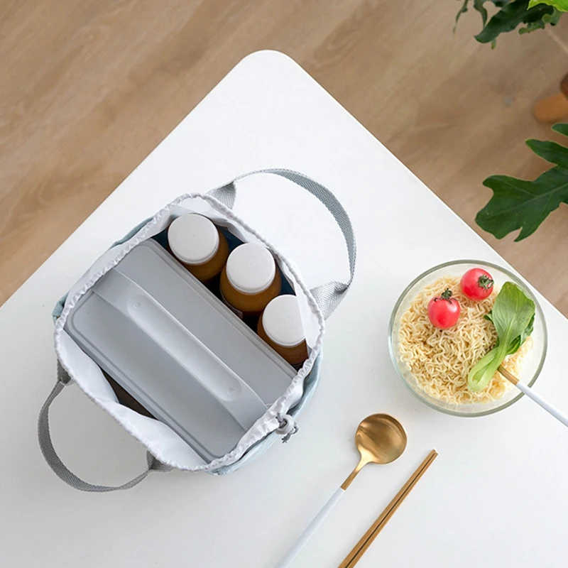 

Portable Picnic Carry Case Thermal Lunch Box Food Storage Bag Insulated Cold Travel Necessary Food Container Handbag