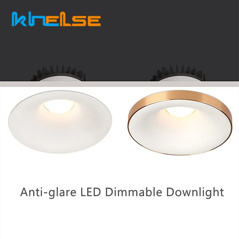 

Anti-glare LED Ceiling Downlight Recessed 3W/7W/12W Round Filler Ring COB Bathroom Living Room Wall Washer Indoor Spot Lighting
