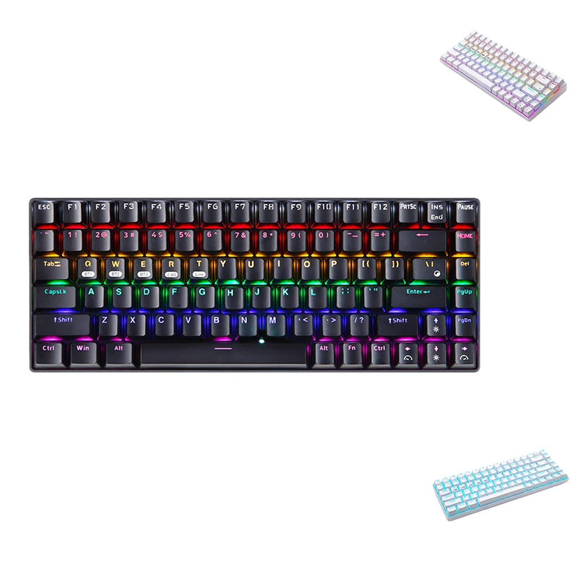 

Gaming Keyboard,84 Keys Backlit Gaming Keyboard 5.0 Wireless Type-C Three Mode Dynamic Effect Keyboards