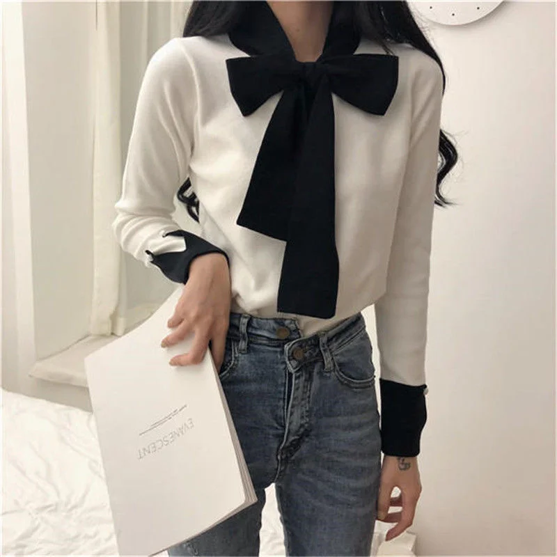 

Осенне-зимний свитер на шнуровке с бантом, женский топ, свитер, женские свитеры, женские свитеры, свитеры для зимы