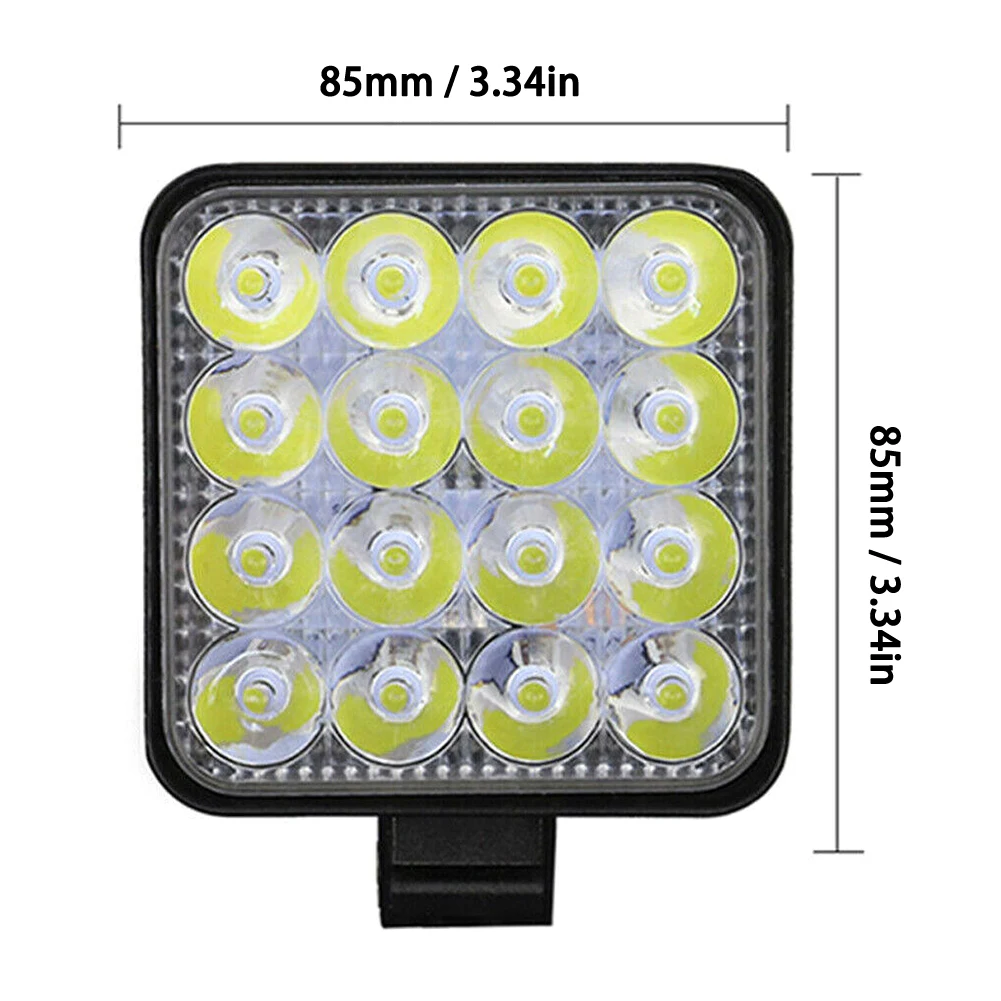 

4Pcs 48W 16LED Work Light Flood Beam Bar Car SUV ATV Off-Road Driving Fog Lamps