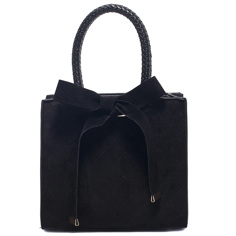 

Bow Elegant Female Tote bag 2019 Fashion New High Quality Matte Leather Women's Designer Handbag Travel Shoulder Messenger Bag