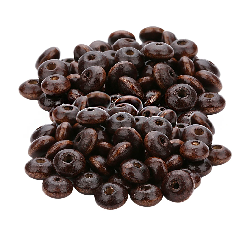 Бусины из натурального дерева с большим отверстием 3 мм 200 шт. оптовые партии для