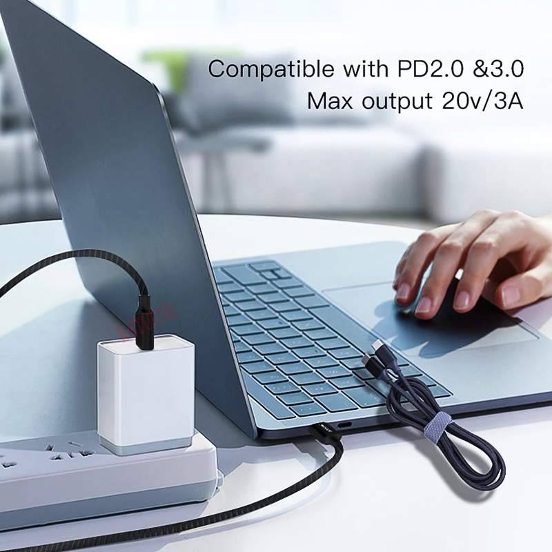 Usb type-C-usb type-C кабель для samsung Galaxy S9 Plus 60 Вт PD Быстрая зарядка usb type-C кабель для передачи данных для Macbook USB шнур