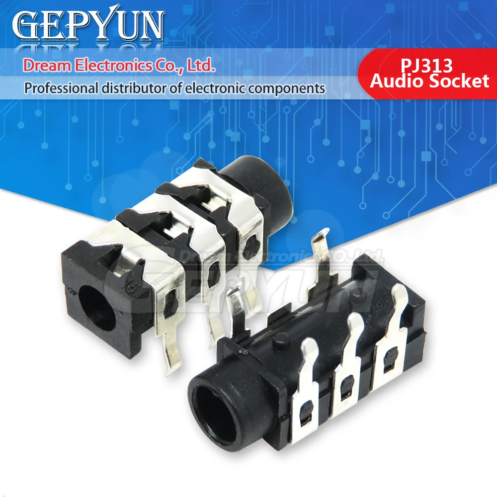 Разъем для наушников PJ313 3 5 мм секции контактов стерео аудио разъем Аксессуары MP3
