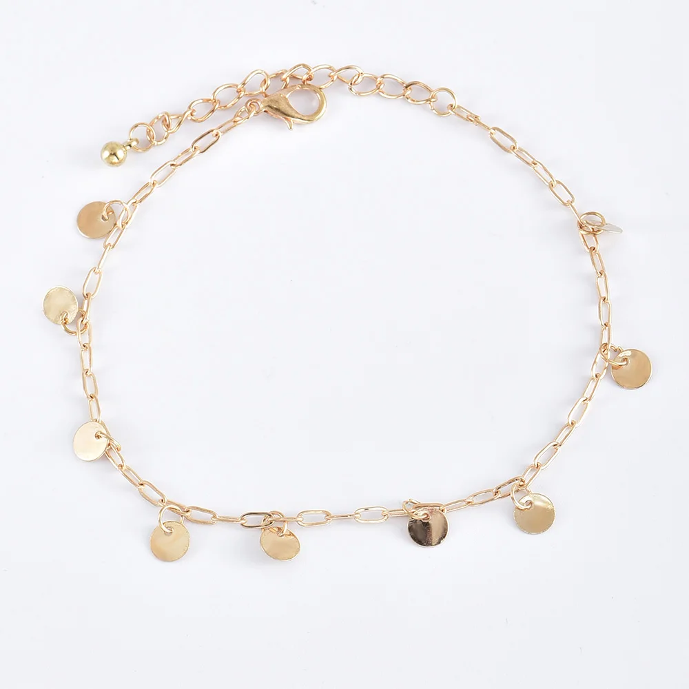 3 шт./компл. богемные женские браслеты на лодыжку с круглым сердцем листьями