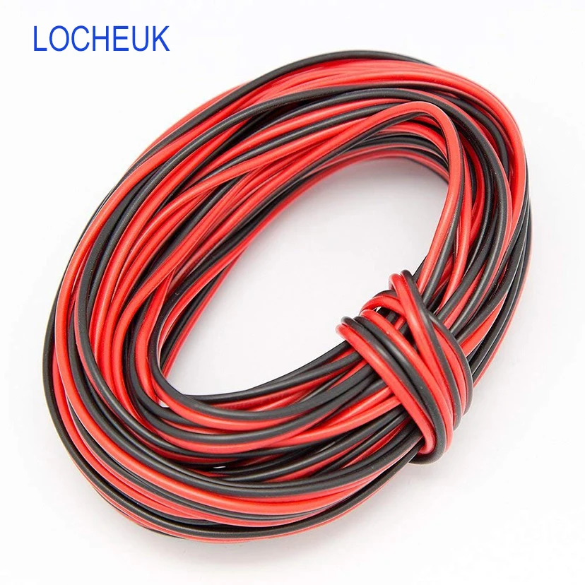 22AWG UL-1007 2pin удлинитель ПВХ изолированный Луженый Медный мягкий провод для