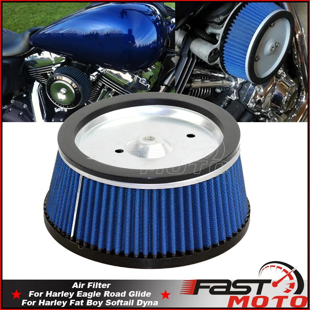 Воздушный фильтр для мотоцикла СИНИЙ конический круглый сменный воздушный