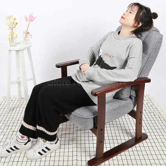 Ленивый диван для гостиной одинарный отдыха направляющие из массива дерева