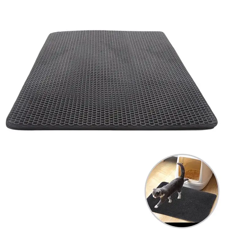 1 шт. коврик для мусора прочный водонепроницаемый нескользящий разборный котенка