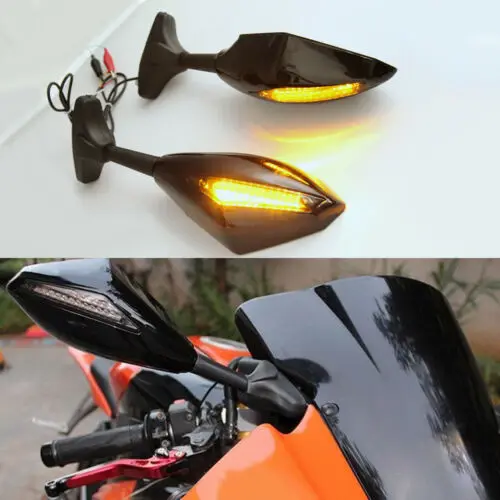 Samger мотоциклетные зеркала заднего вида со светодиодным поворотом универсальный