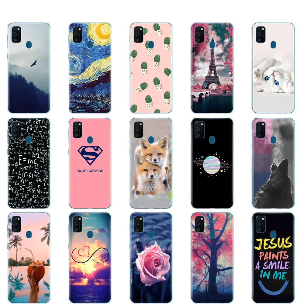 Чехол для Samsung Galaxy M30s чехол coque силиконовый мягкий из ТПУ M 30s искусственная кожа