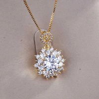 hoyon s925 silver light luxury sunflower pendant necklace vintage court style snowflake stud earrings necklace jewelry set