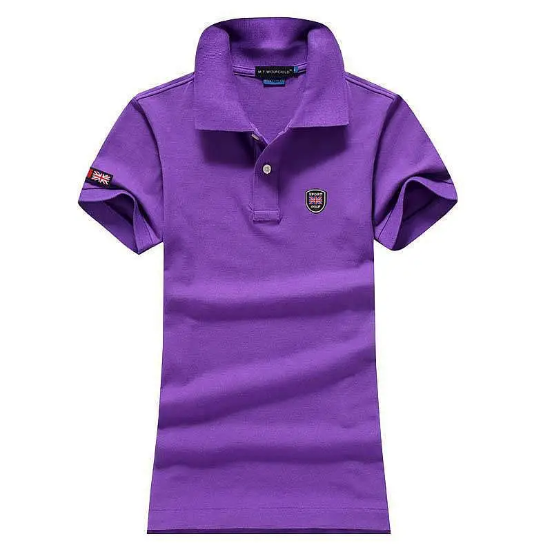 Модная Летняя женская рубашка-поло новый дизайн 100% хлопок повседневная с
