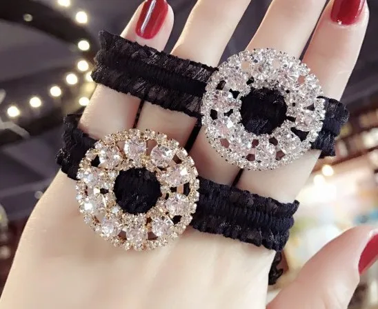 

Набор кружевных резинок для волос, 30 шт./лот, круглая эластичная лента для волос, инструменты для укладки волос, HA1181