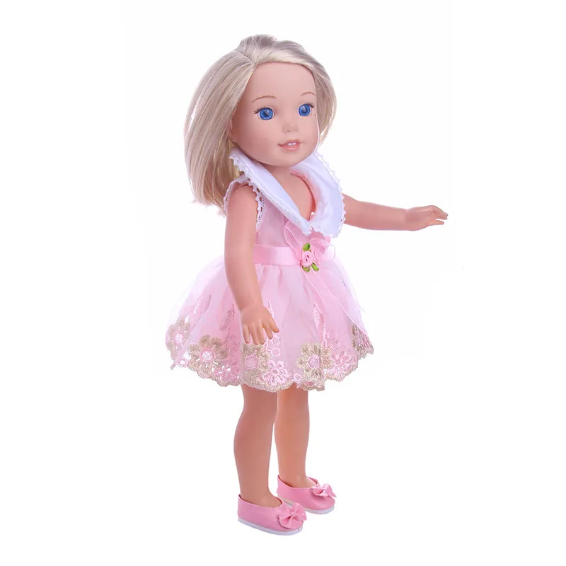 LUCKDOLL кружевное шифоновое платье для шитья подходит куклы 14 5 дюймов аксессуары